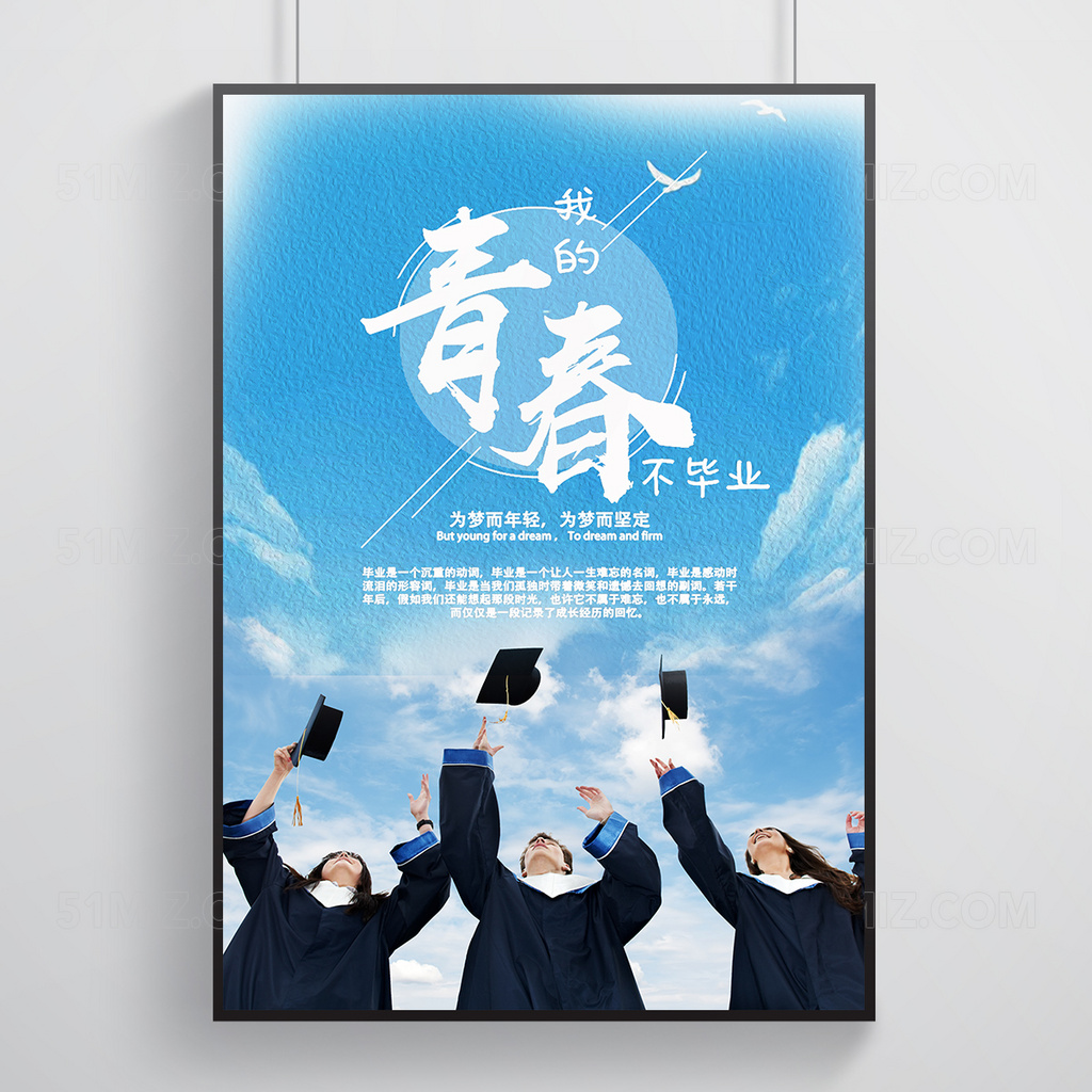 我的青春不毕业清新高清海报