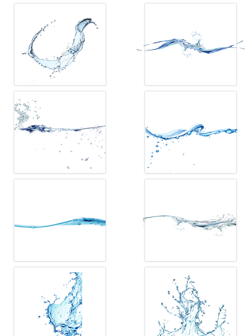 8个水层水花素材