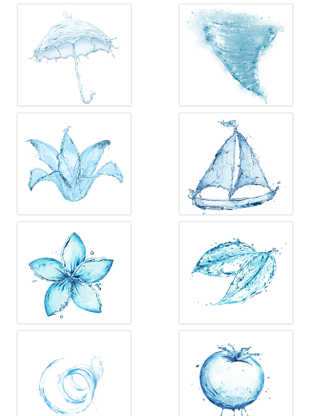 8个各式水元素素材