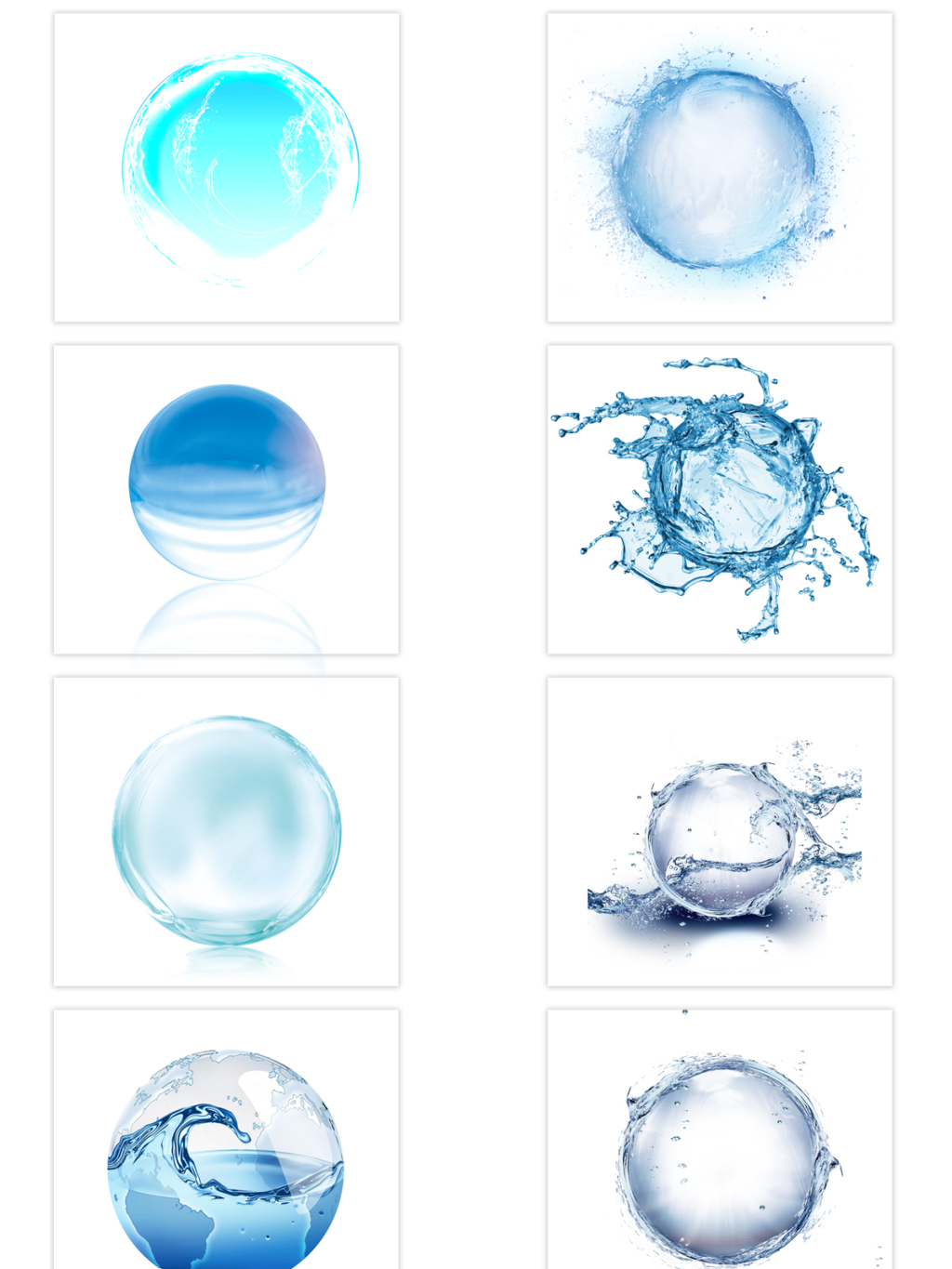8个水球元素素材