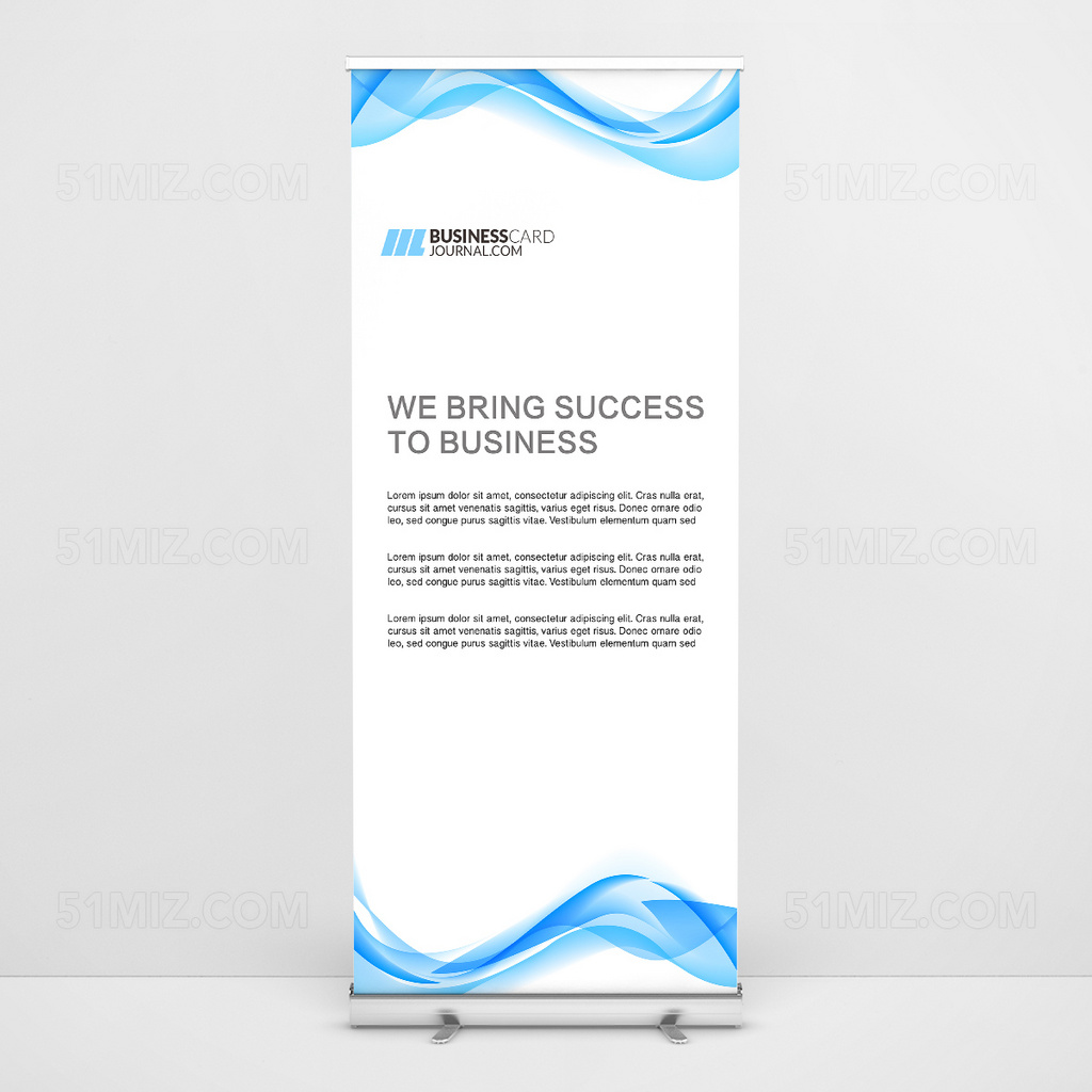 公司介绍炫彩科技感光波纹企业宣传易拉宝