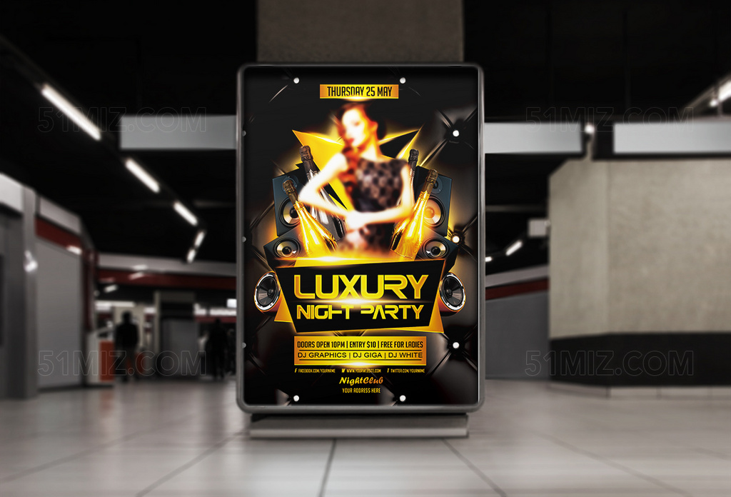 音乐演唱会诱惑DJ音乐狂欢海报