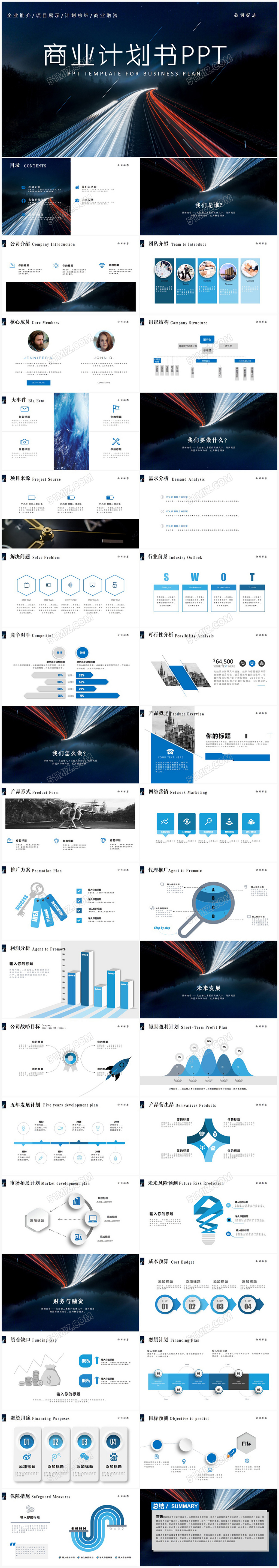 商业计划书PPT创业计划PPT模板设计