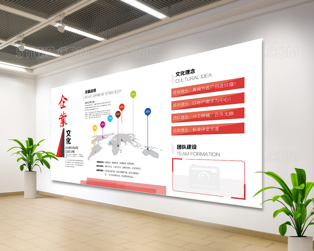 战略发展文化展示墙