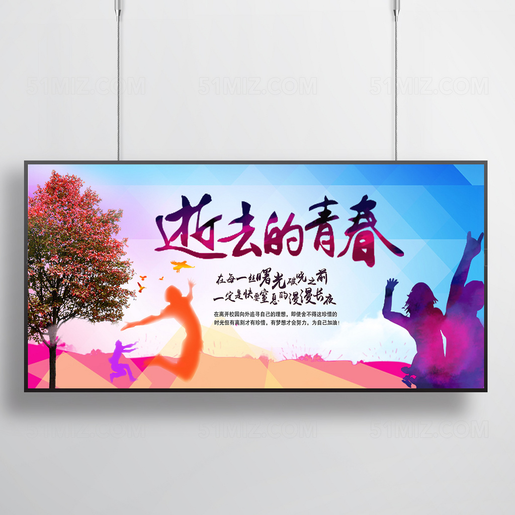 致我们逝去的青春创意展板海报