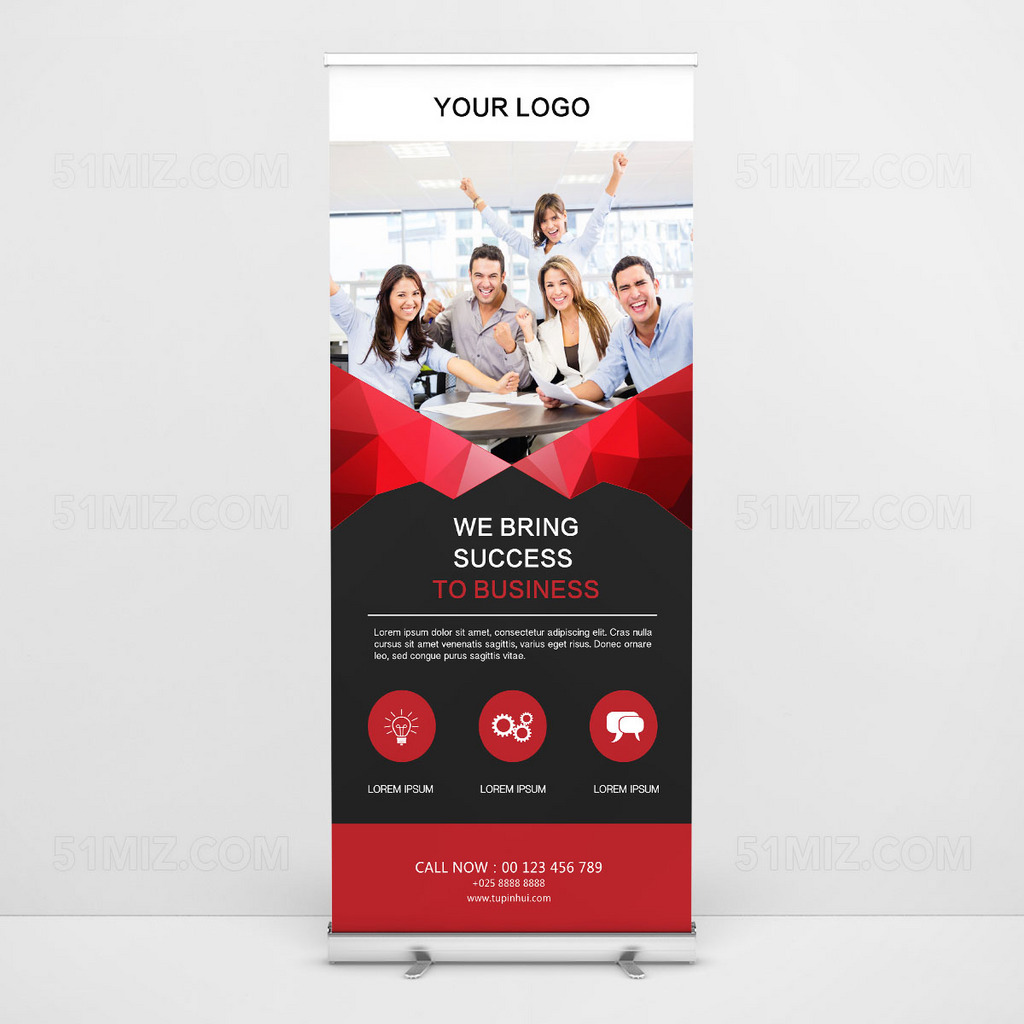 商务金融易拉宝展架设计