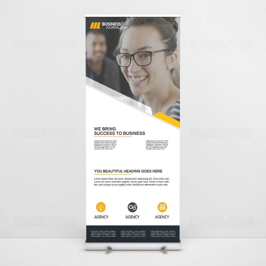 商务金融易拉宝设计