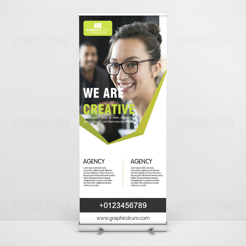 企业广告易拉宝设计