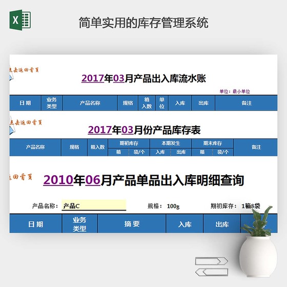 简单实用的库存管理系统