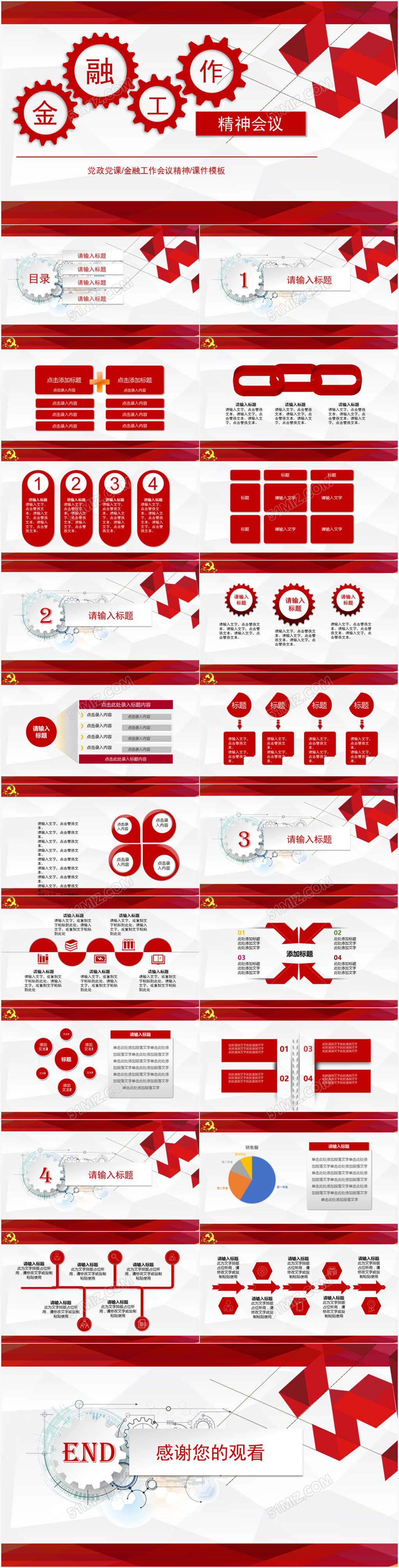 金融工作会议精神PPT模板