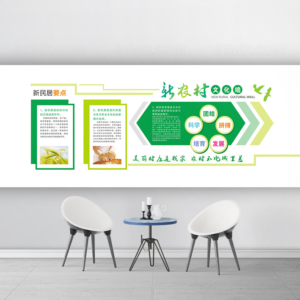 绿色环保新农村文化墙