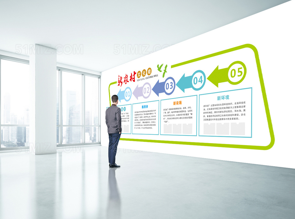 绿色个性新农村文化墙