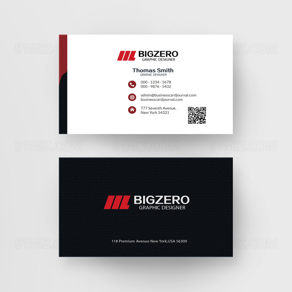 精致简约黑白名片