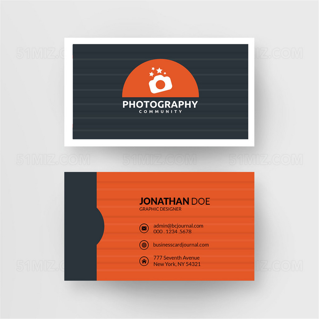 创意摄影师名片模板
