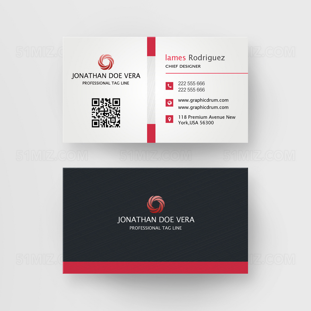 黑白简约创意名片