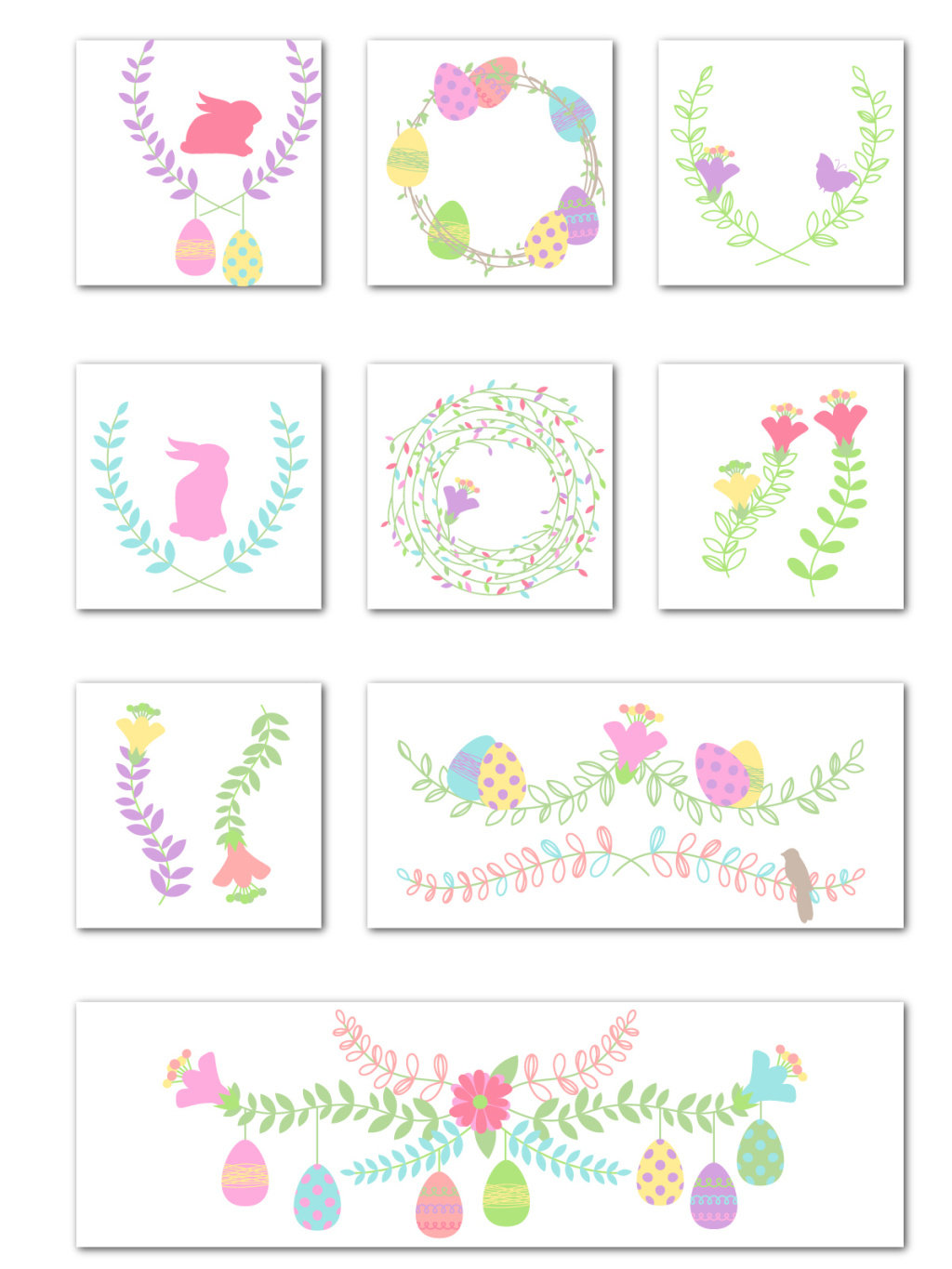 12个矢量花边装饰素材