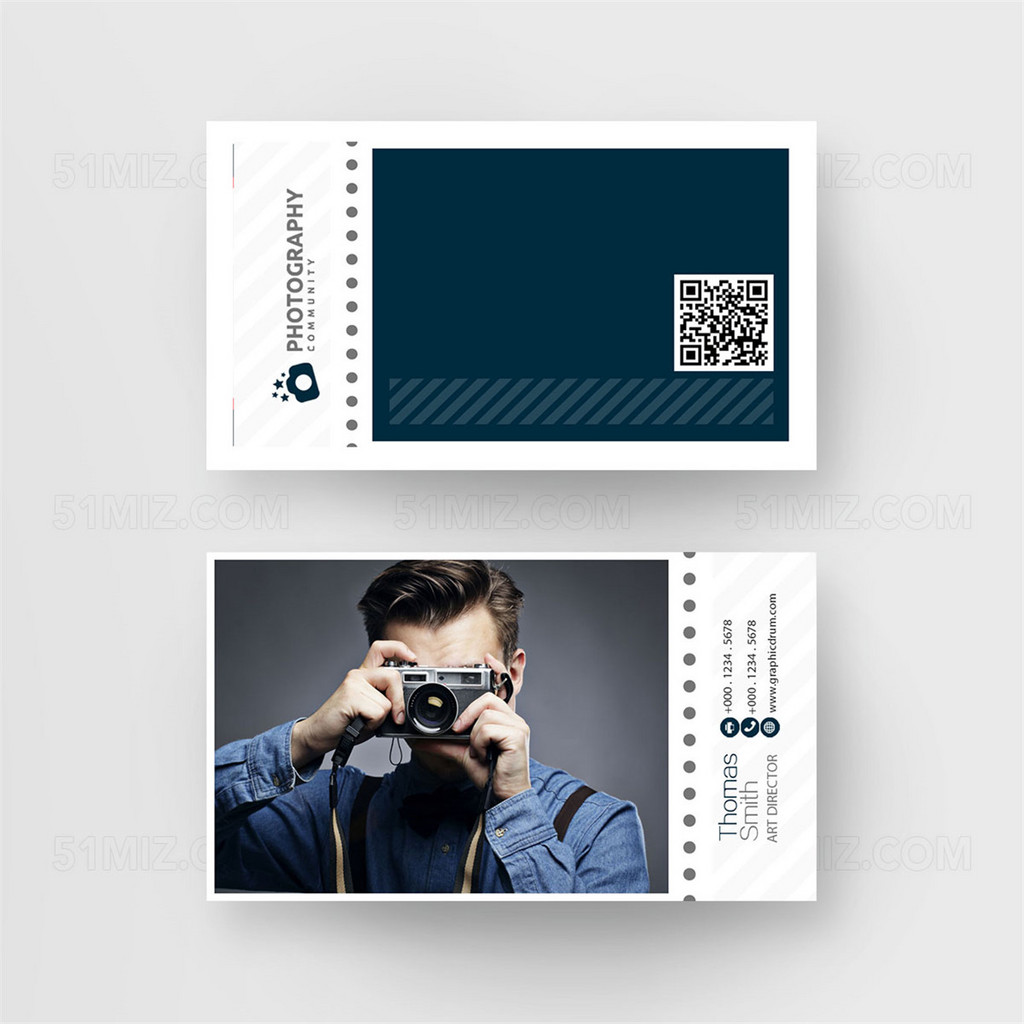 创意摄影师名片模板