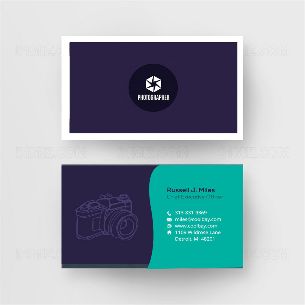 时尚摄影师名片素材