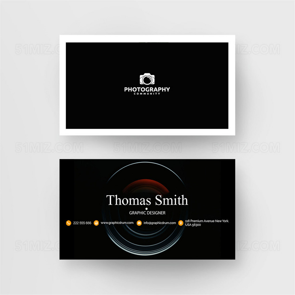 精美摄影师名片模板