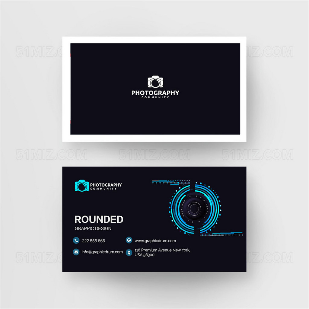 简约创意摄影师名片