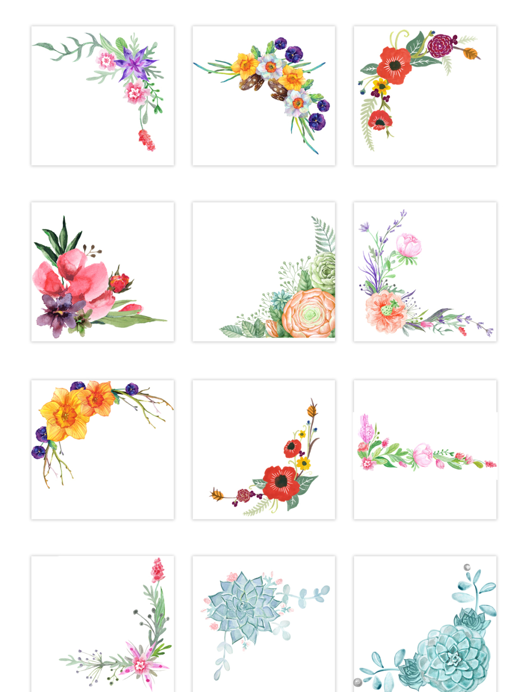 12个各式花边素材