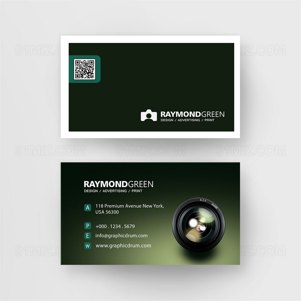 创意精致摄影师名片