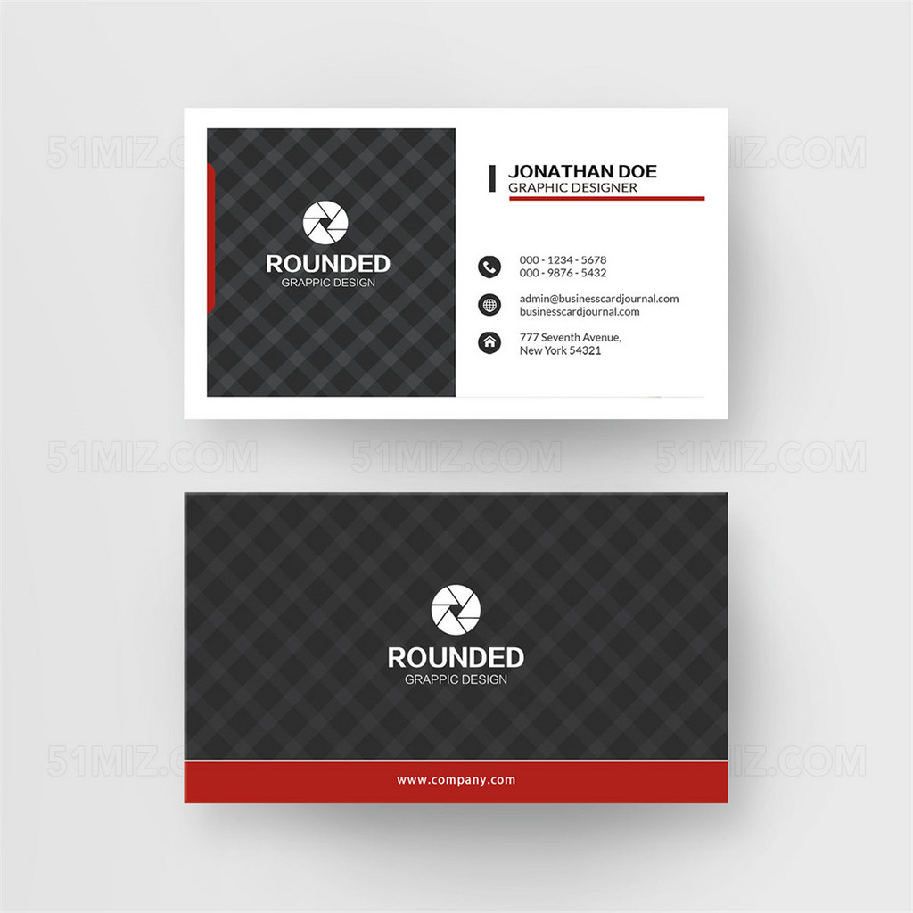 现代摄影师名片模板