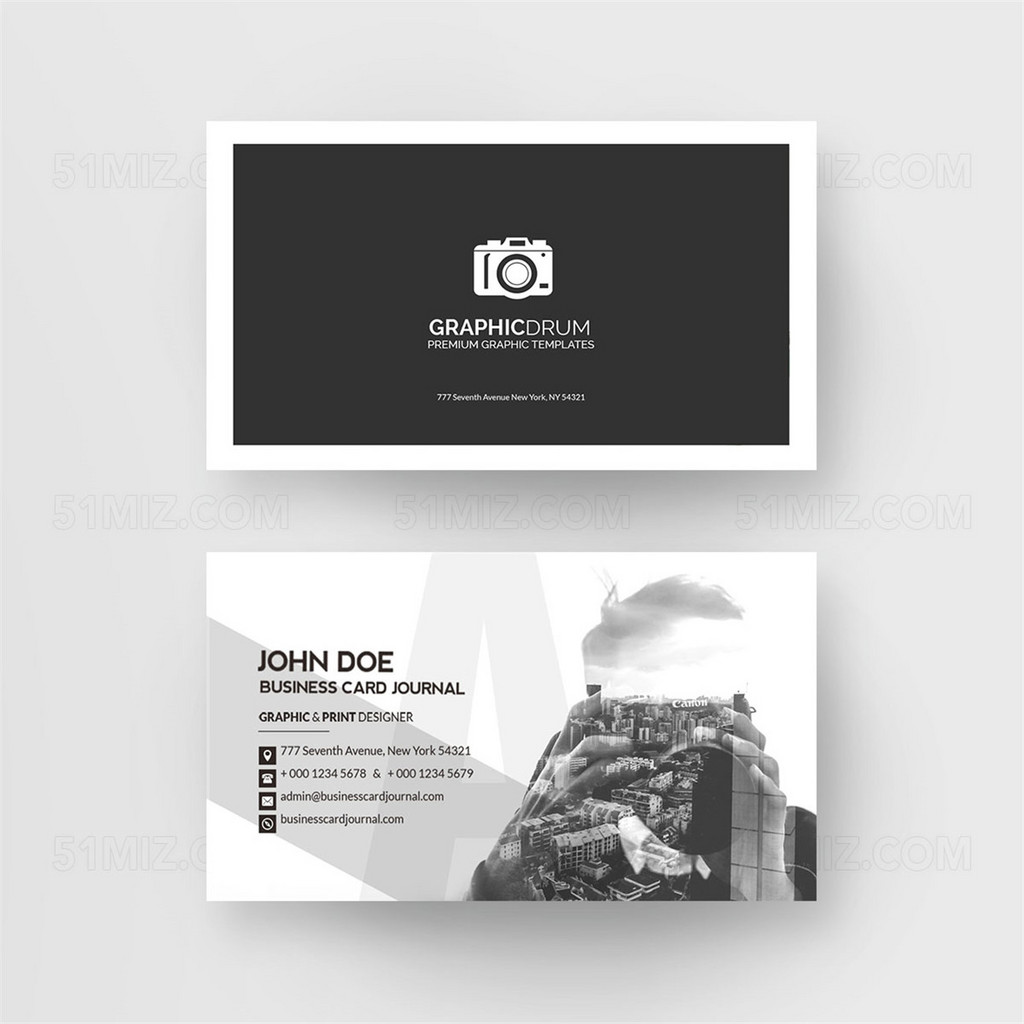 精美时尚摄影师名片