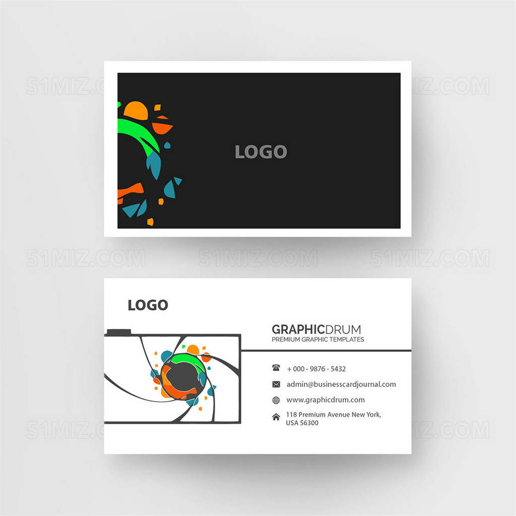 创意摄影师名片素材