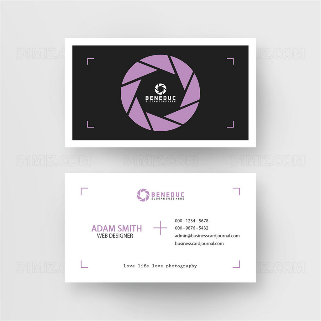 精美摄影师名片素材