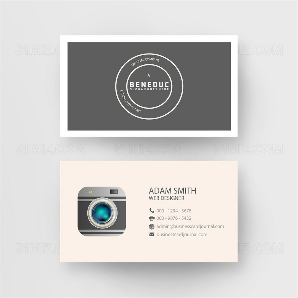 时尚摄影师名片设计