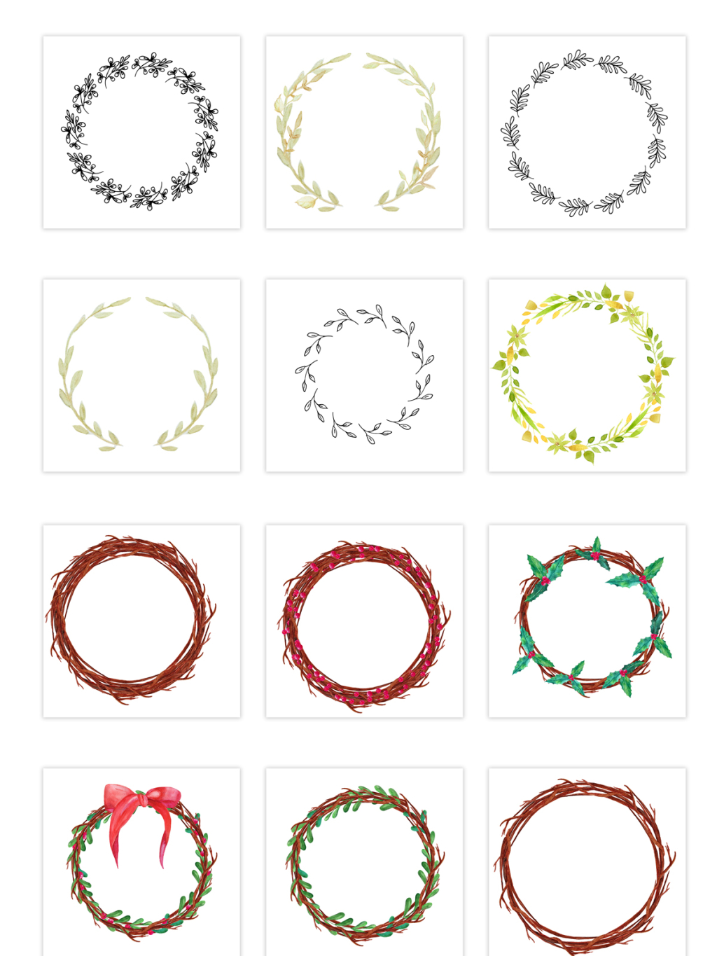 12个树枝草环素材