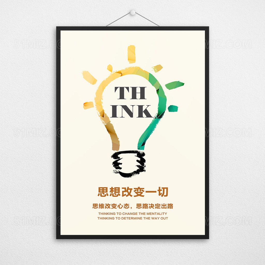 企业文化展板思想改变一切