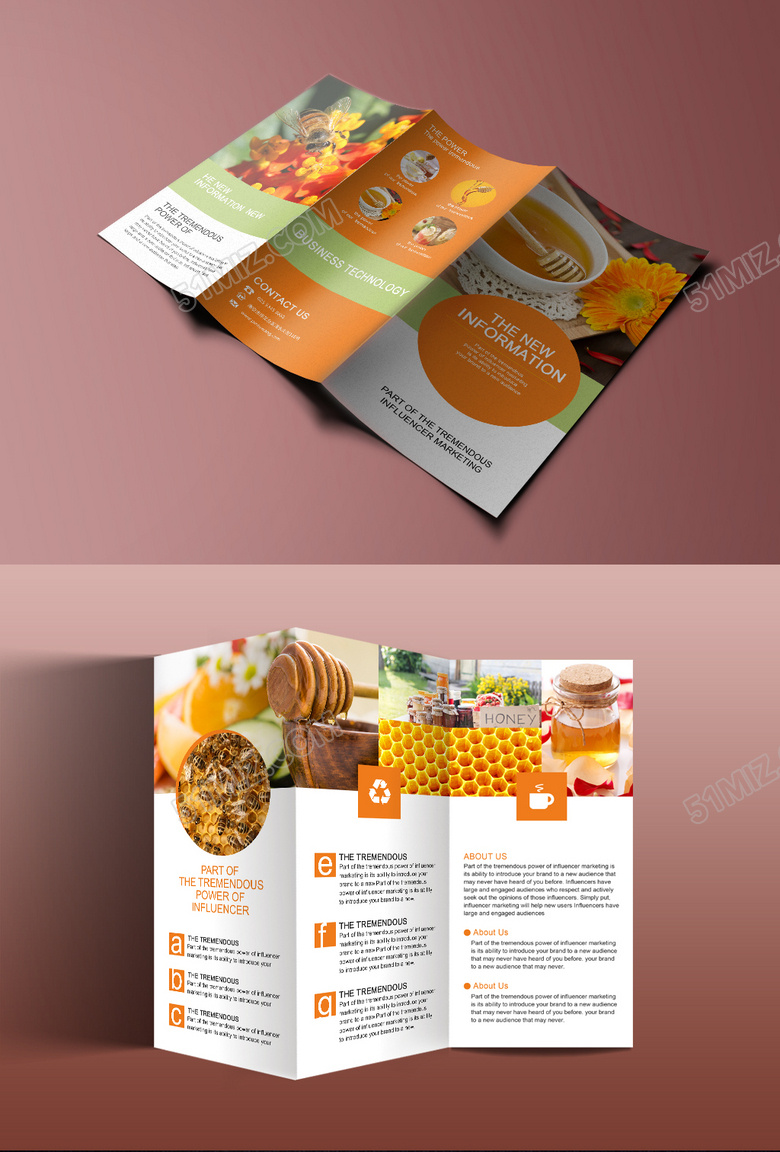 公司介绍精品餐饮三折页模板下载