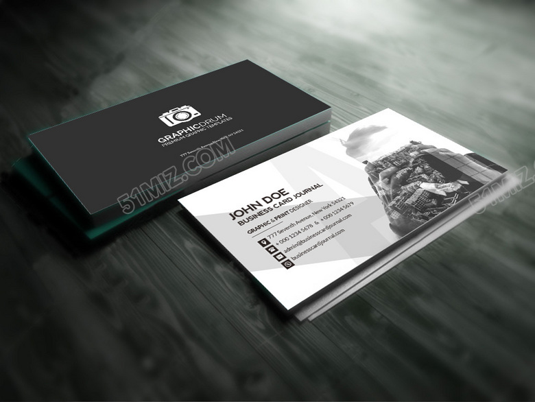 时尚简约师名片