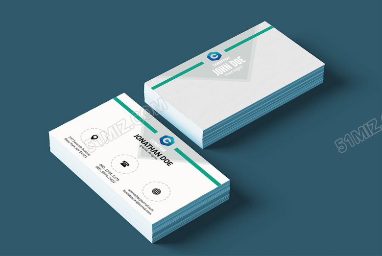 简约创意白色名片设计