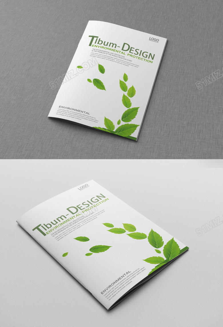 绿色清新高档环保企业封面