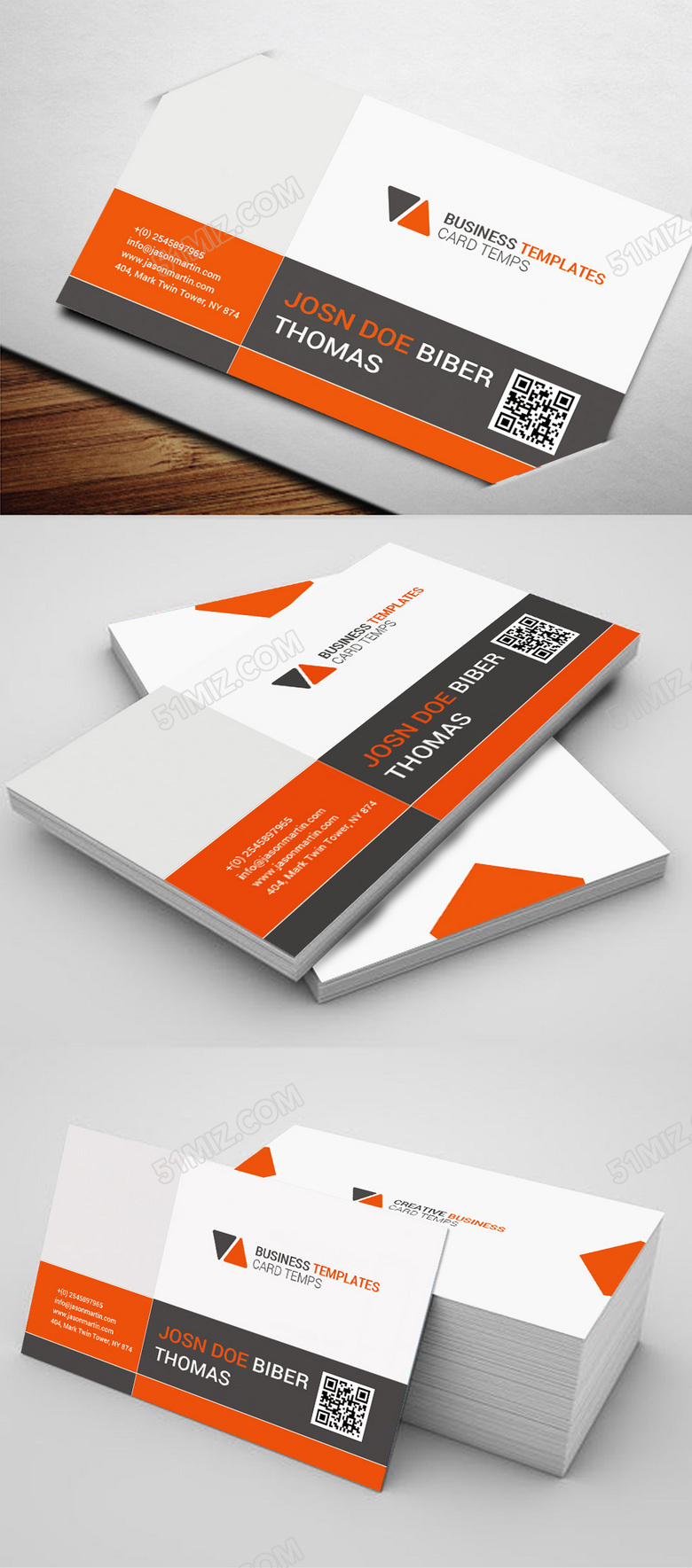 高端简约色块风格商务名片