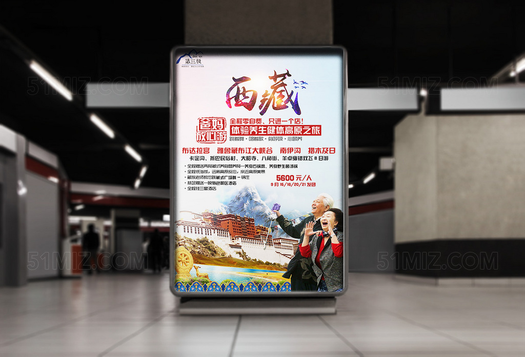 魅力西藏旅游海报设计
