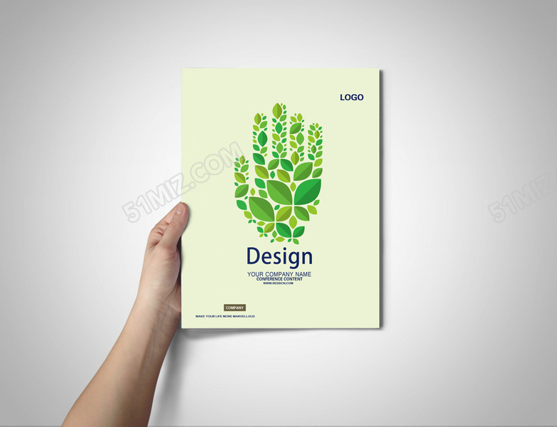 绿色简约创意环保封面设计