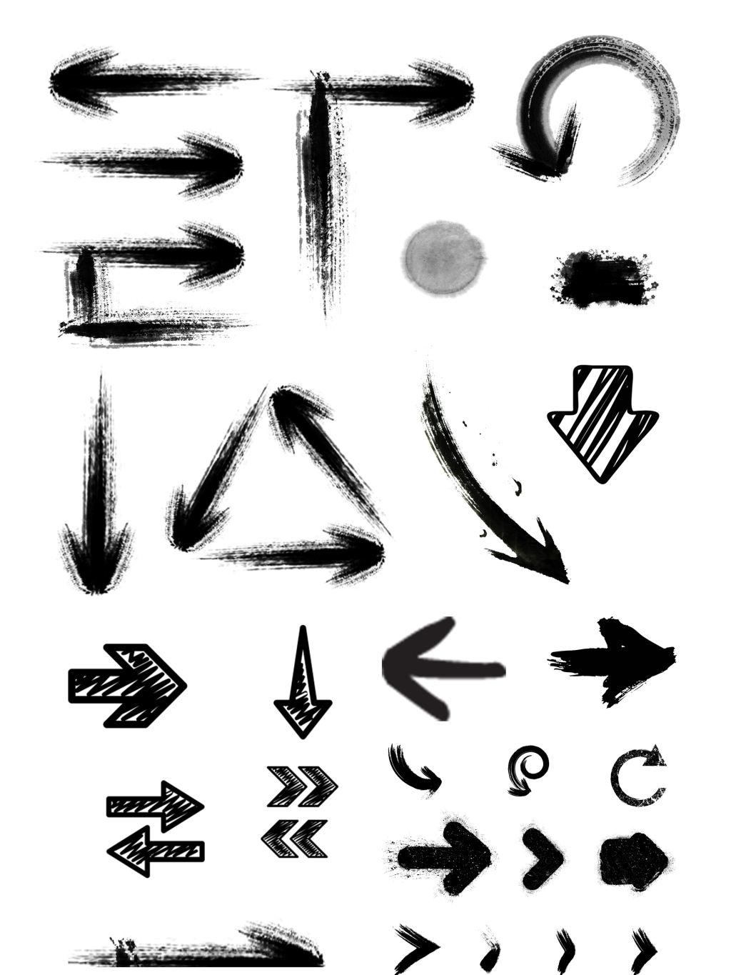 矢量手绘箭头素材