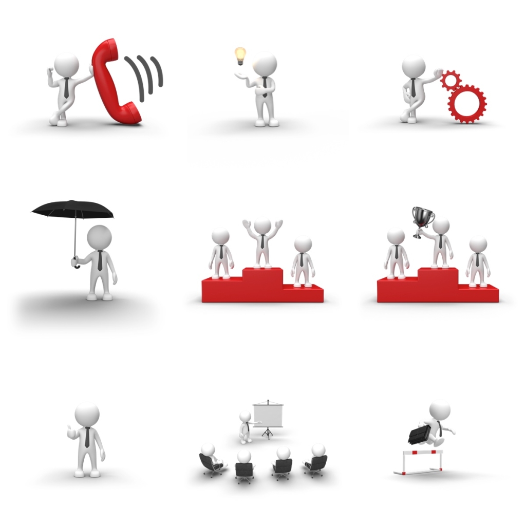 9个3d卡通立体小人素材