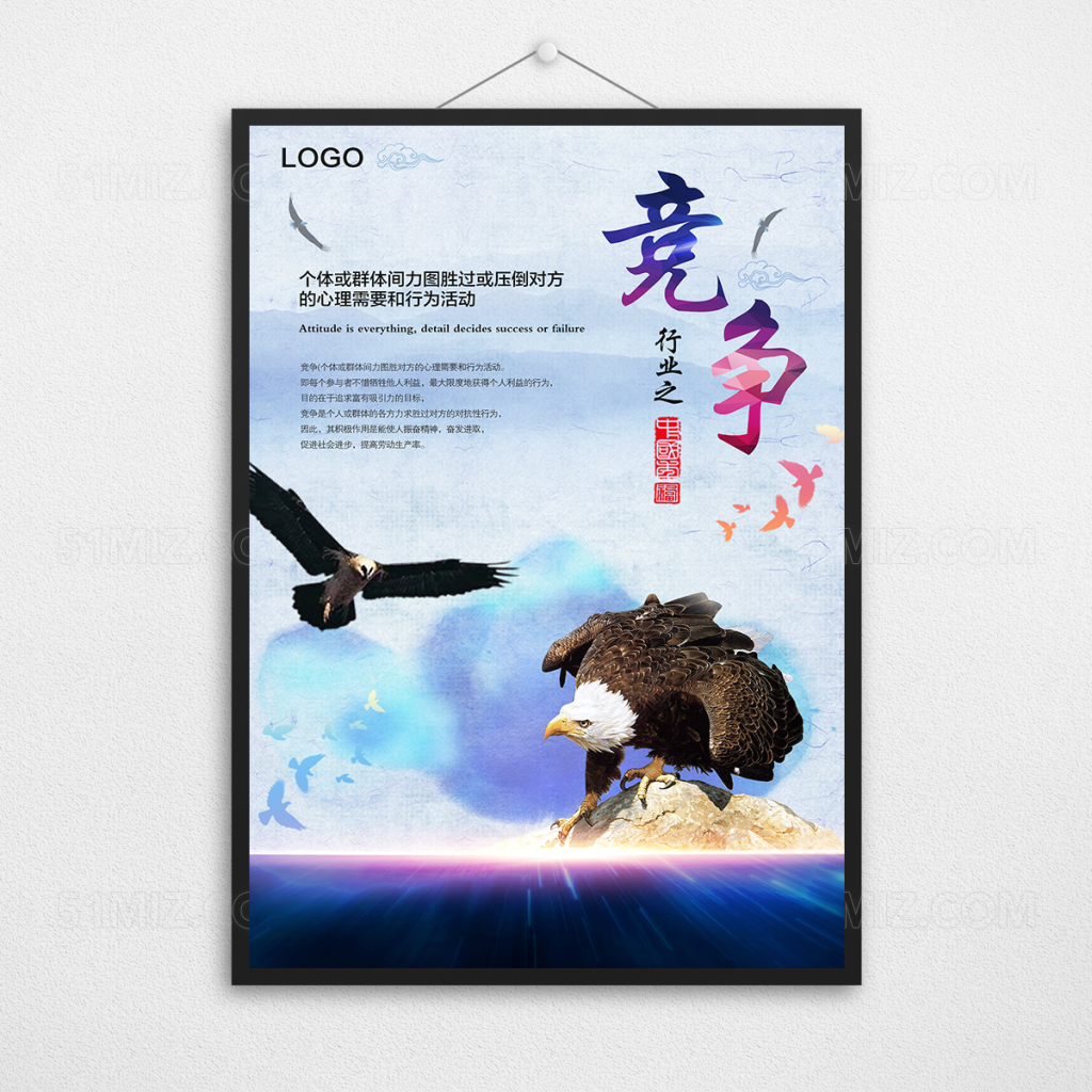 竞争意识企业文化展板