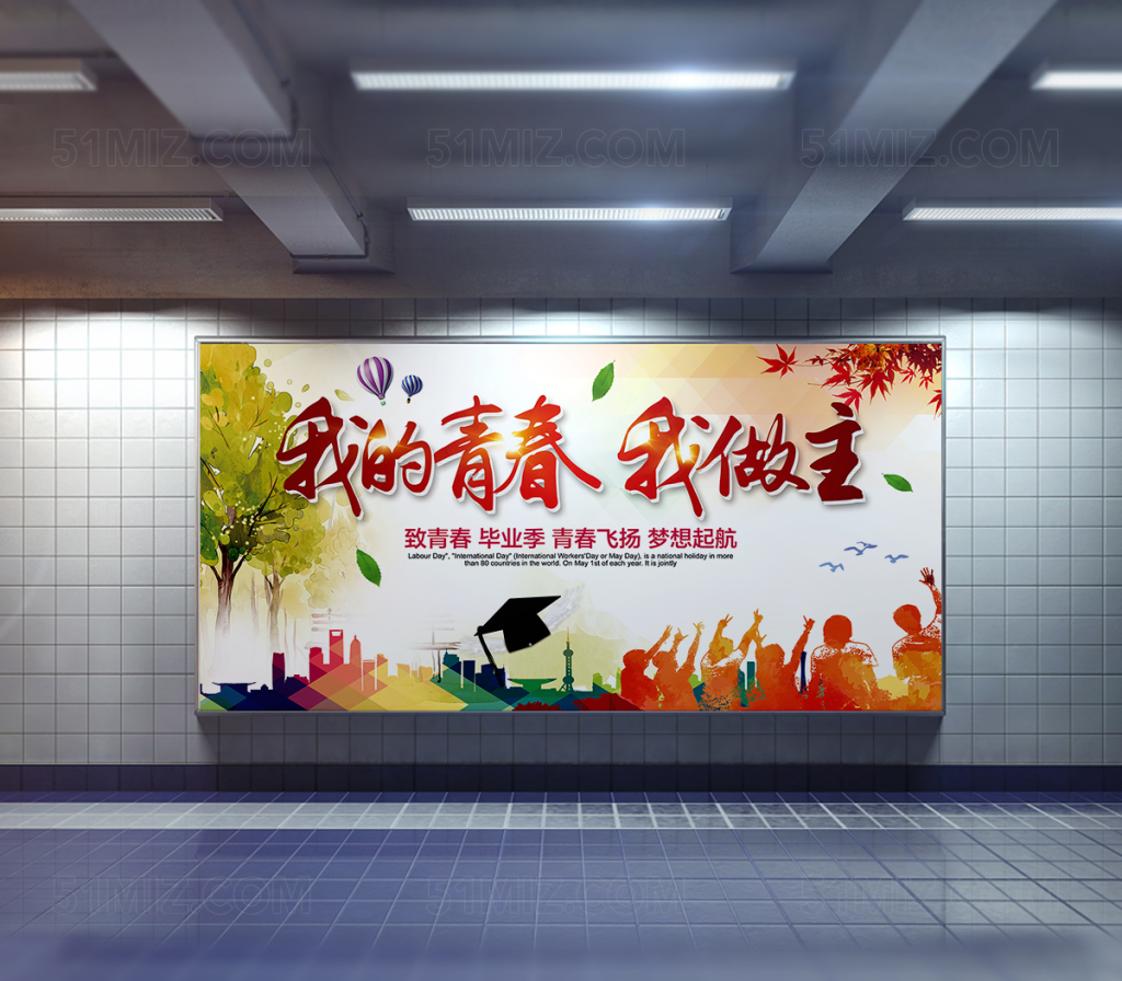 致青春我的青春我做主毕业季海报