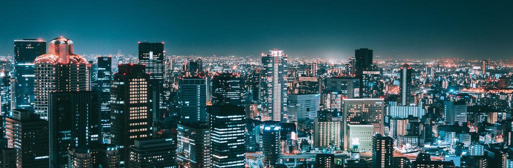 繁华都市的灯光背景图片