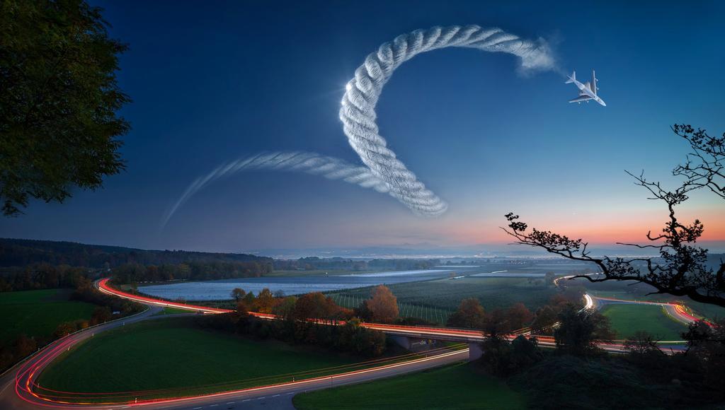 幻想 景观 绳 飞机 天空 心情 黄昏 傍晚的天空 地平线