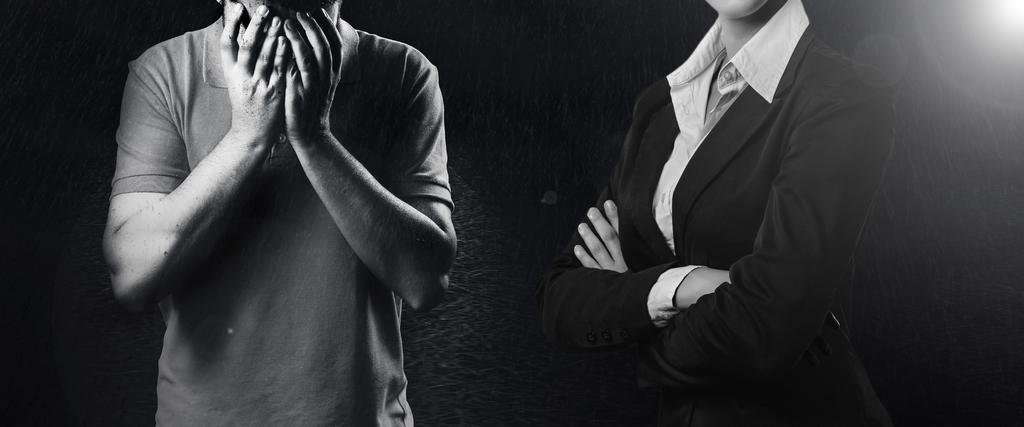 关系 男子 女子 终止 丧 悲伤 郁闷 绝望 隐匿 关闭