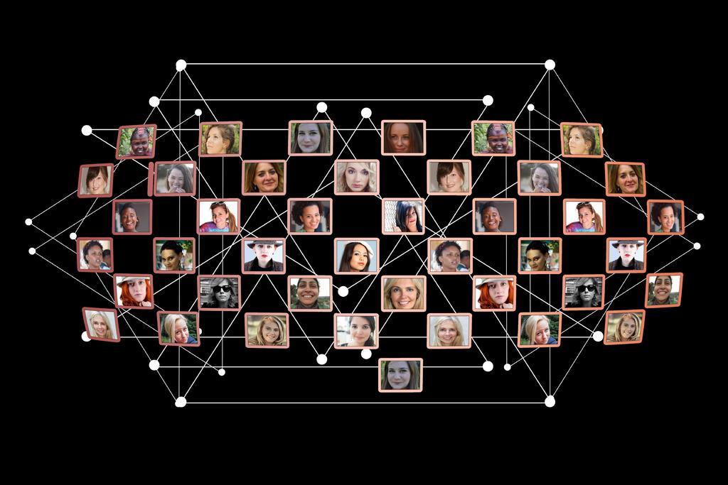 互联网科技人脸识别系统背景图片