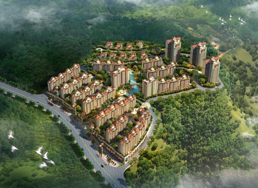 时尚建筑效果图背景图片