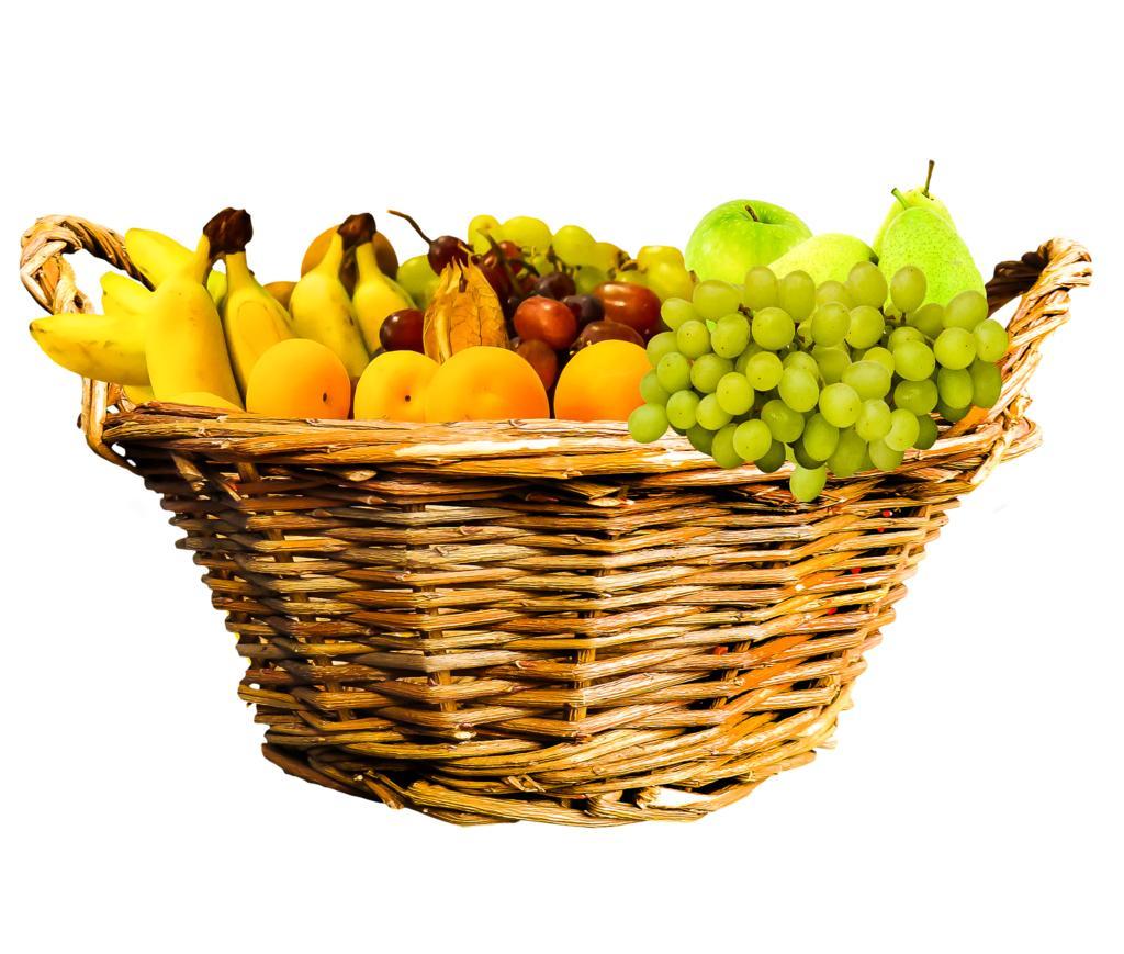 吃 食品 水果 水果篮 购物篮 维生素 素食  葡萄